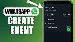 How To Create Event On WhatsApp Group Chat | Make An Event In WhatsApp