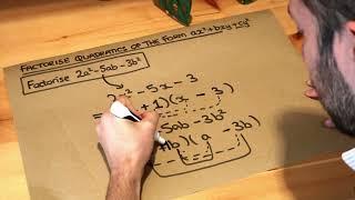 Factorise quadratics of the form ax^2+bxy+cy^2.