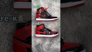 Real Vs Fake Patent Bred Jordan 1 ️ #sneakerhead #sneakers #viral