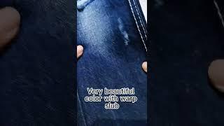 Aufar slub no stretch dark blue denim fabric new casual design