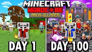 I Survived 100 Days as the Arch Illager in Hardcore Minecraft...