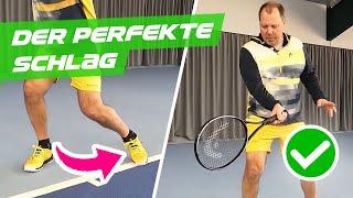 TENNIS BEINARBEIT: So sieht der perfekte Schlag aus! 