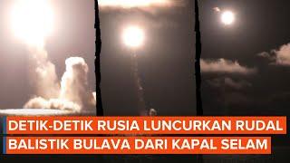 Detik-detik Rusia Luncurkan Rudal Balistik dari Kapal Selam