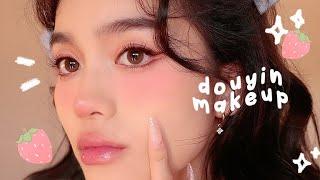 DOUYIN CHOCOLATE STRAWBERRY MAKEUP 