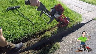 THICKEST, Most Overgrown Lawn Edges I've Cut In My Life! Atom Edger Video and...Overgrown Mowing!