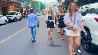 Cambodia tour 2024 -  Walking tour in Phnom Penh @ market & Relaxing | 4K