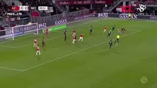 Bas Dost Struck By Heart Attack during AZ vs N.E.C. game in the Dutch Eredivisie !!!