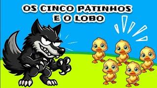 A Aventura Dos 5 Patinhos: Enfrentando O Lobo Na Floresta