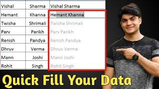 Flash Fill in Excel | Flash fill excel 2016| How to use flash fill?