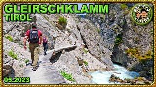 GLEIRSCHKLAMM, SCHARNITZ, ÖSTERREICH, TIROL. 05.2023.