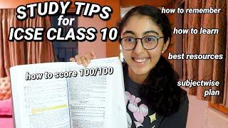 #49 study tips for ICSE Class 10 | Physics, Maths, English, Etc