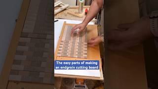 The easy parts of making an endgrain cutting board #cuttingboard #woodworking #woodshop
