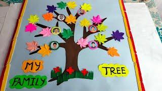 Family tree School Project/How to make your own simple family tree/How to draw family tree/DIY Famil