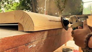 Extremely Ingenious Skills Curved Woodworking Crafts Worker || Glass Coffee Table Wood Furnitures