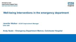ECIST Bitesize Podcast - Well-being in the Emergency Department