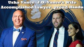 #SajidTarar Usha Vance, J.D. Vance’s WifeAccomplished lawyer, proud Hindu #India ##DonaldTrump