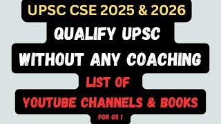 Booklist for UPSC CSE | GS 1 | Important Books/YT channels for UPSC as per Syllabus #upsc #upsc2025