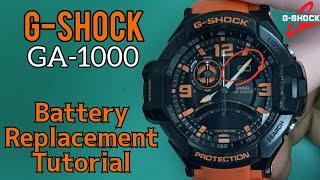 Casio G Shock GA-1000 Caliber 5302 Battery Replacement Tutorial