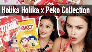 NEW Holika Holika x Sweet Peko Collection Haul, Demo, and First Impressions