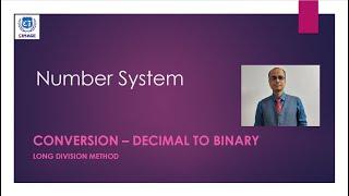 Number System - Decimal to Binary Conversion 1