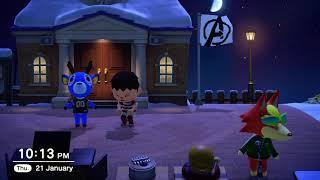 Animal Crossing New Horizons: Audie singing K.K. Mambo while I'm exercising with Bam
