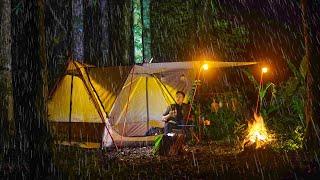 Camping Bersama Tenda Baru Yang Aesthetic | Diguyur Hujan dari Malam Hingga Pagi
