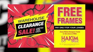 Hakim Optical's Warehouse Clearance Sale.