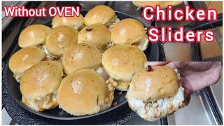 Chicken Sliders Recipe | Homemade Cheesy Chicken Sliders | Chicken Sliders Without Oven