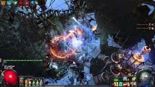 path of exile 1.3.0 new skill Static Strike(gem lvl 7 test)