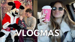 VLOGMAS 2024:spend a holiday weekend with us, meeting santa cow, coffee dates