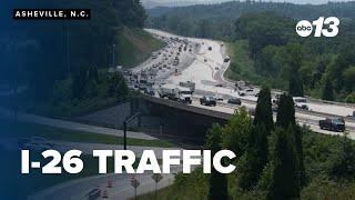 Traffic along I-26 in South Asheville