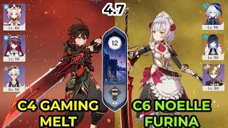 C4 Gaming Melt and C6 Noelle Furina Double Hydro.- Genshin Impact Spiral Abyss 4.7 Floor 12