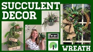 Succulent Decor | Dollar Tree Succulent Wreath | Dollar Tree DIY