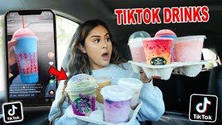 TRYING VIRAL TikTok STARBUCKS DRINKS! **secret menu**