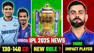 Ipl 2025 Impact Player Rule ? | 130-140 cr Purse balance | Mega Auction Retain Player rule | ipl2025