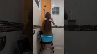 Long hair wash video #longhair #hairwash #hair #longhairgirl #shorts #short #youtubeshorts #shower