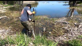 Unclogging Badly Clogged Culvert - Clogged Since The Early 1980’s !