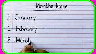 January February Months name/January February ki Spelling/Mahino ke naam/January February March..