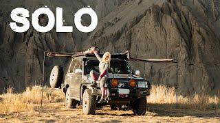 Sand dunes in the canyon! Female Solo Overland Toyota Landruiser