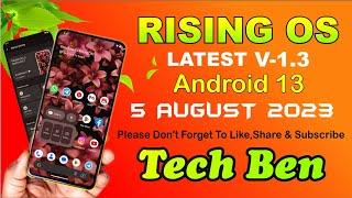 RISING OS V1.3 FOR REDMI NOTE 7/7S | ANDROID 13 | AUGUST 2023 SECURITY UPDATE | RISING OS LAVENDER