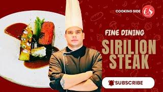 Fine dining beef steak  || beef sirloin steak ||how to make beef steak ||cooking side