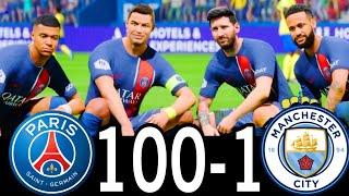 FC 24- MESSI RONALDO NEYMAR & MBAPPE | ALL STARS | AL NASSR 100-1 PSG #fc25