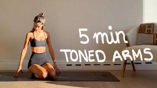 5MIN pilates arm workout // slim, toned & strong arms // no equipment | LIDIAVMERA