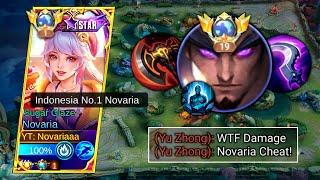 NOVARIA STARLIGHT SKIN EASY COUNTER HERO YU ZHONG SOLO RANKED!! | NOVARIA BUILD & EMBLEM 2024 MLBB