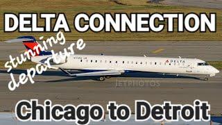 [4K][60fps] Chicago ORD - Detroit DTW Delta Connection CRJ 900 Full Flight Trip Report