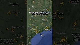 Diferença entre o Tráfego aéreo de São Paulo, Rio de Janeiro, Belo Horizonte e Brasília 