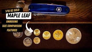 1 10 oz gold maple leaf - SIZE COMPARISON, FEATURES, QUALITY