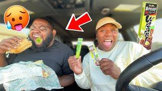 PUTTING WASABI IN MY HUSBAND'S SUBWAY SANDWICH! *INSANE REACTION*