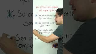 Un poco de química para tu examen‍ ¿A que ayuda la estructura angular del agua?