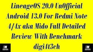 LineageOS 20.0 Unofficial Android 13.0 For Redmi Note 4/4x aka Mido